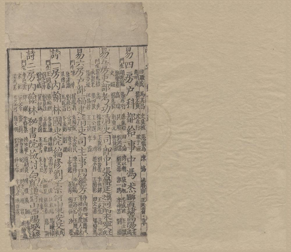 _顺治三年丙戌科进士三代履历一卷__