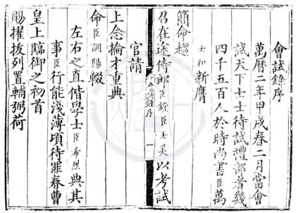 1564 万历二年会试录一卷 0222150706 1.jpg