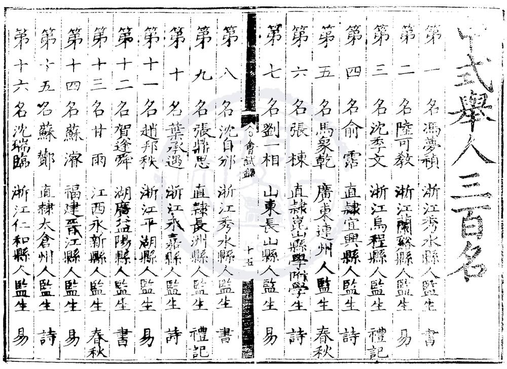 _万历五年会试录一卷__
