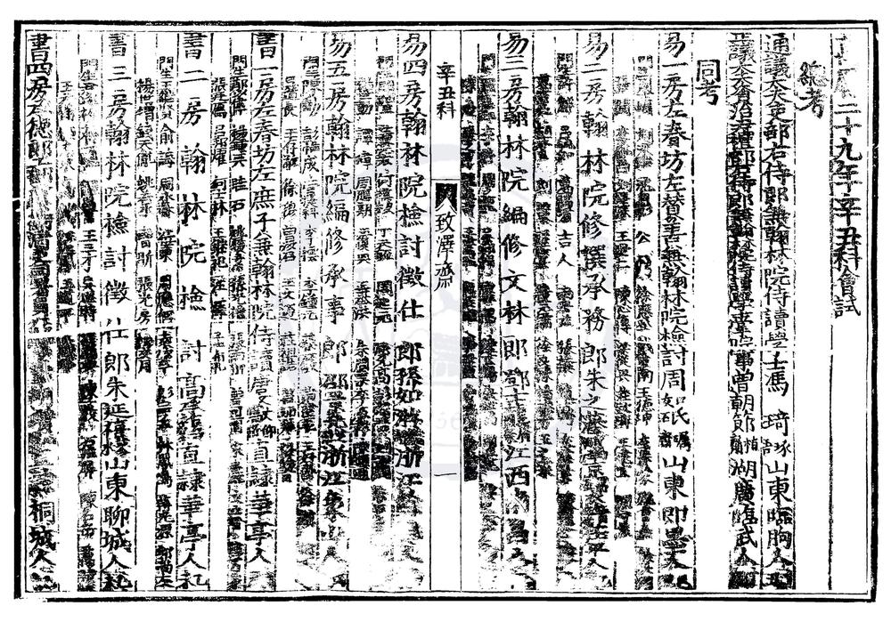 _万历二十九年辛丑科进士履历便览一卷__