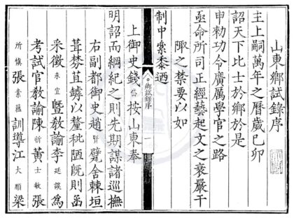 1639 万历七年山东乡试录一卷 0222151241 1.jpg