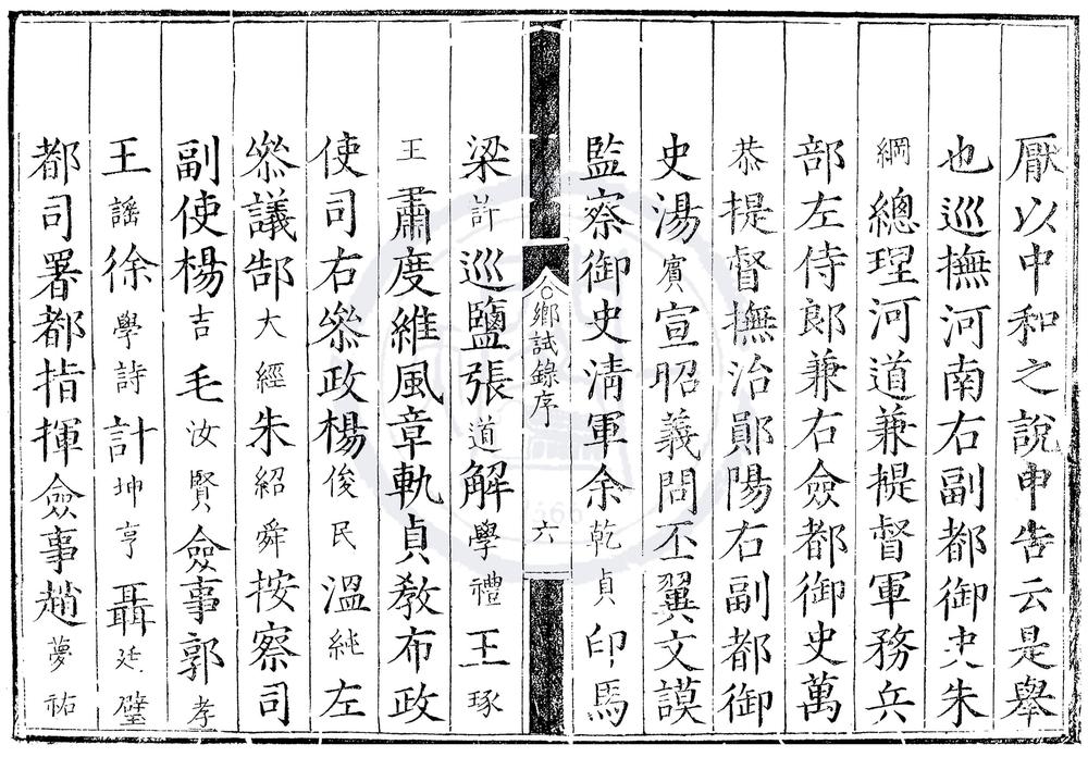_万历元年河南乡试录一卷__