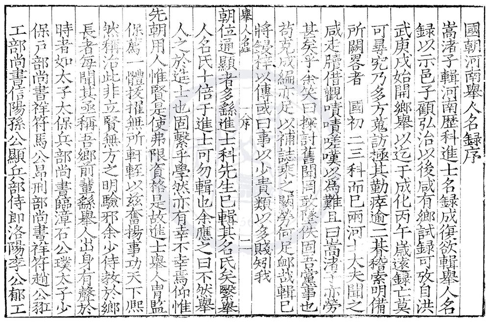 _国朝河南举人名录不分卷__