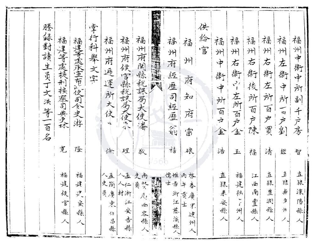 _景泰四年福建乡试录一卷__