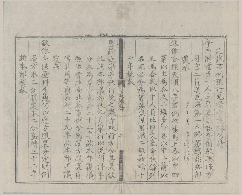 _万历二年武举录一卷__