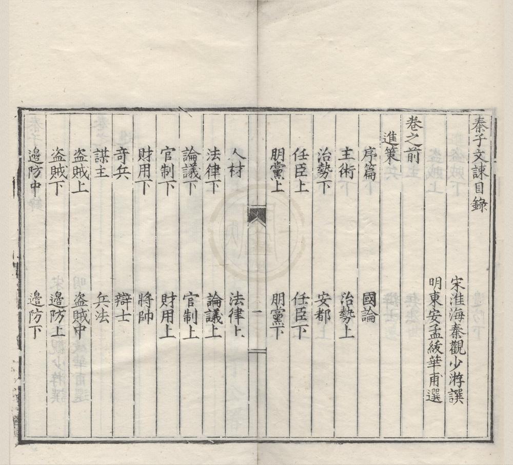 _秦子文谏二卷__