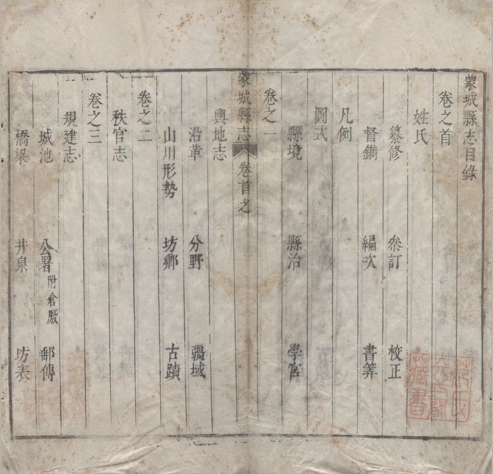 _(顺治)蒙城县志十二卷首一卷__