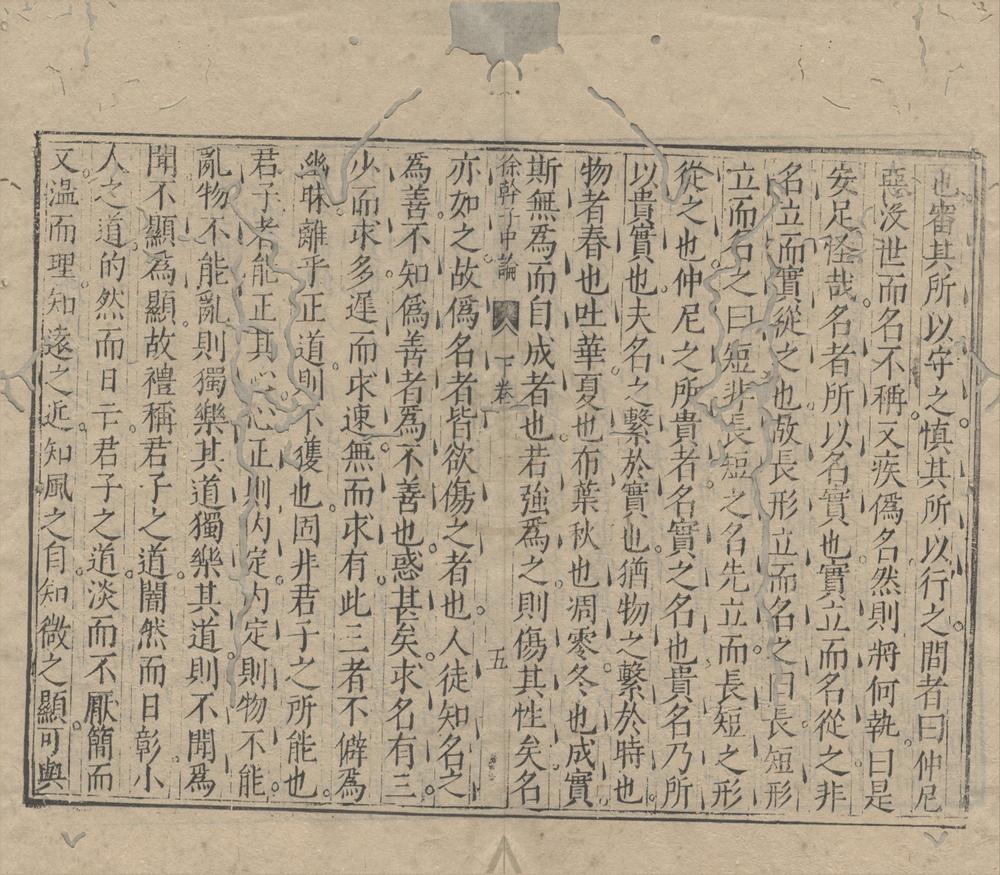 _徐干子中论二卷__