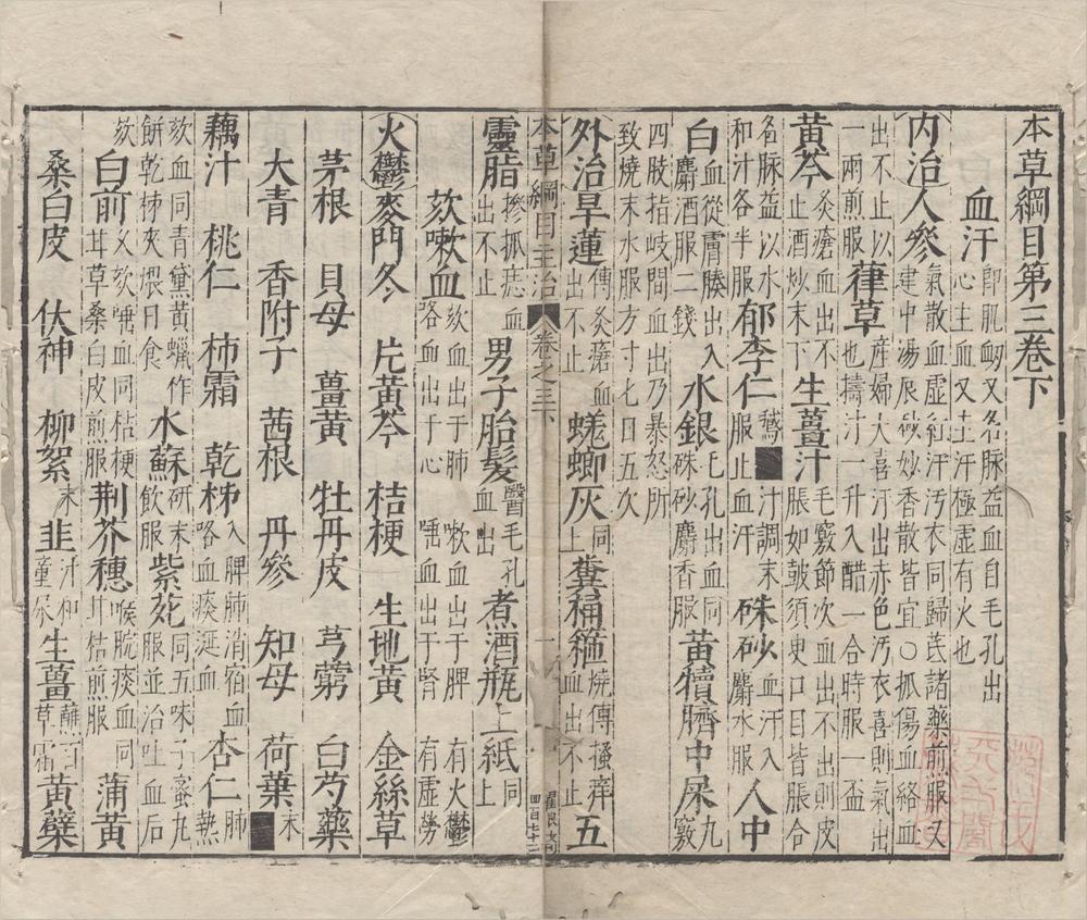 _本草纲目五十二卷图二卷__