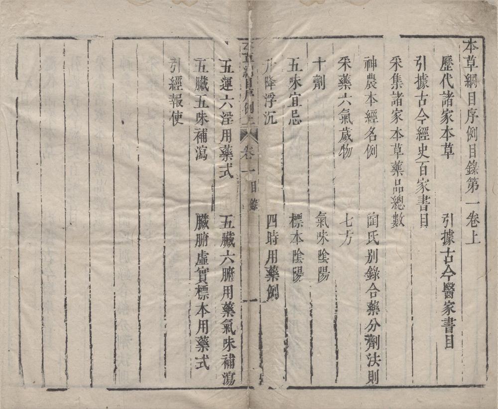 _本草纲目五十二卷附图二卷__