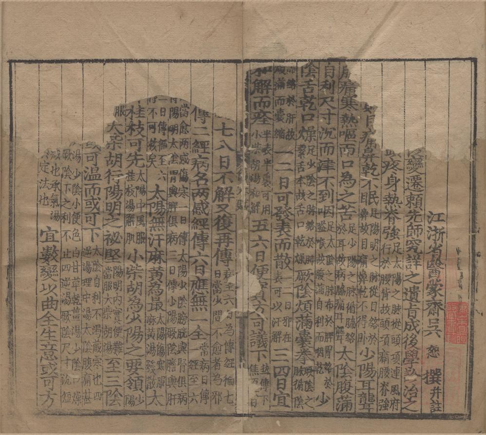 _伤寒活人指掌图一卷药方一卷__