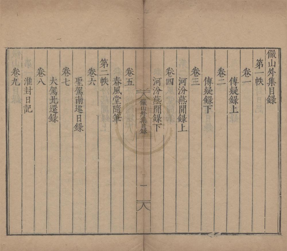 _俨山外集八帙二十四种四十卷__