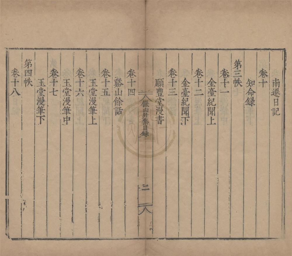 _俨山外集八帙二十四种四十卷__