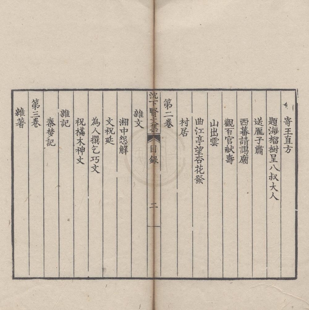_沈下贤文集十二卷__