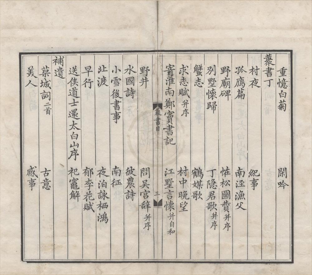 _重刊校正笠泽藂书四卷补遗诗一卷__