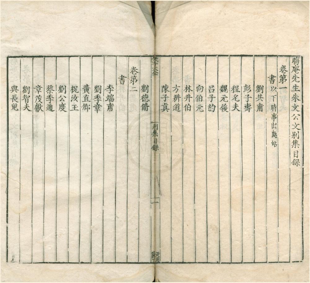 _晦庵先生朱文公文集一百卷__