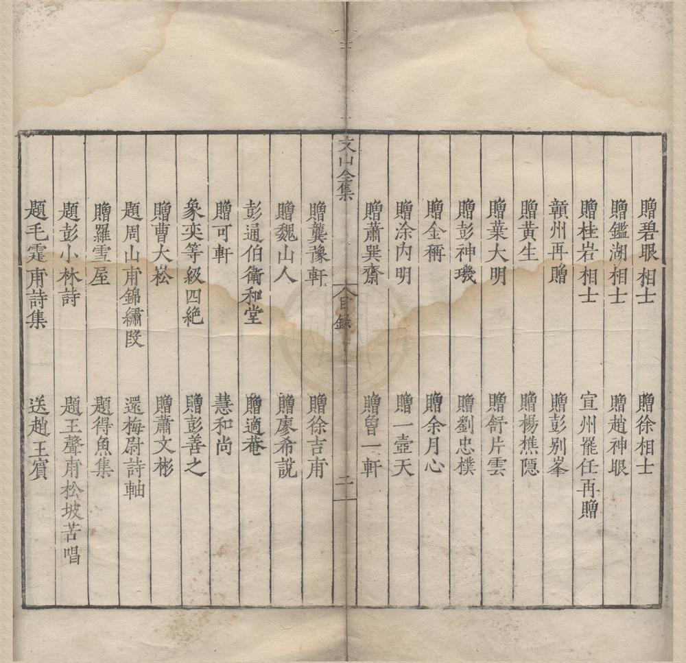 _文山先生全集二十卷__