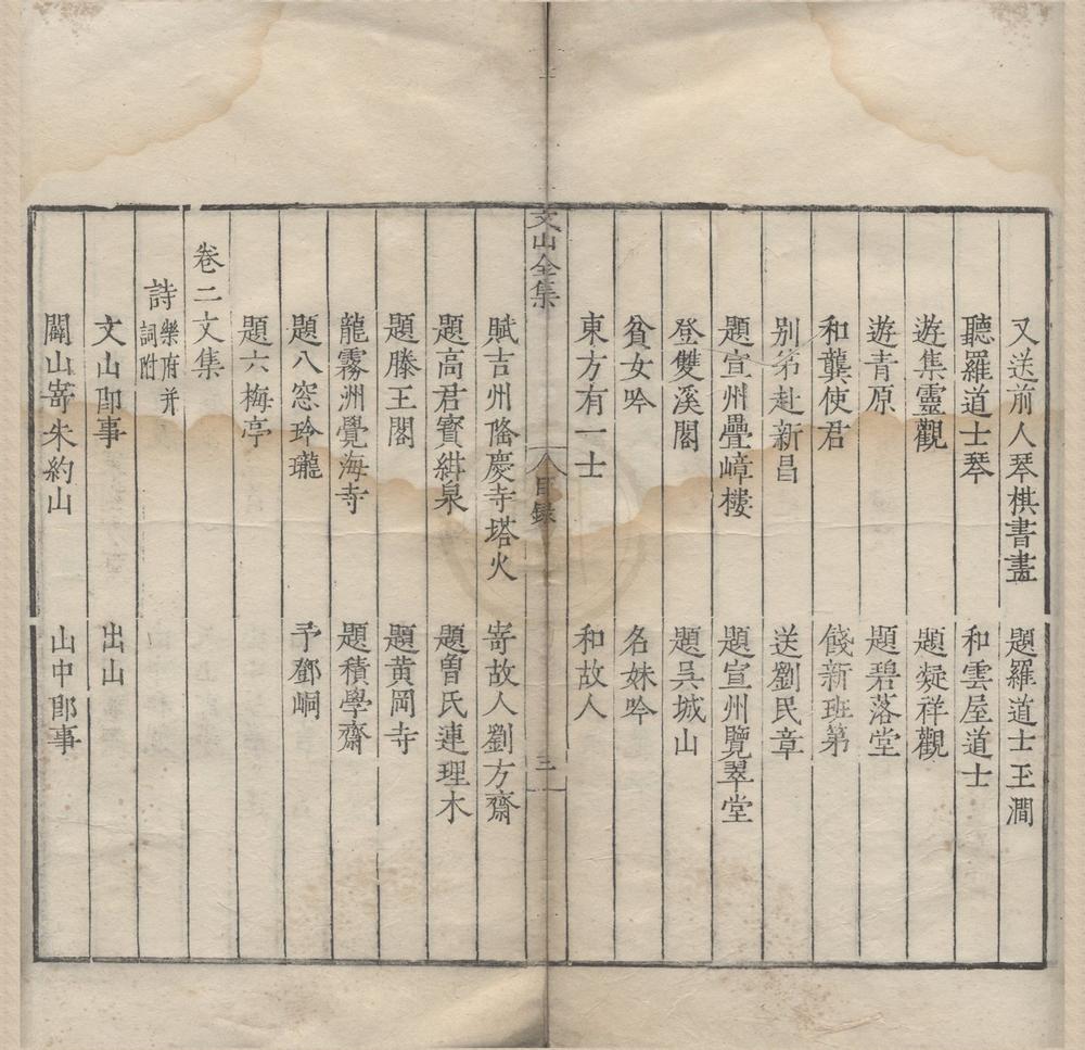 _文山先生全集二十卷__