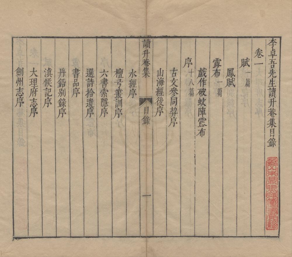 _李卓吾先生读升庵集二十卷__
