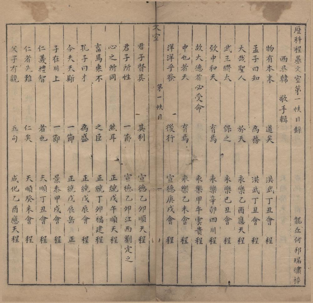 _历科程墨文室二卷__
