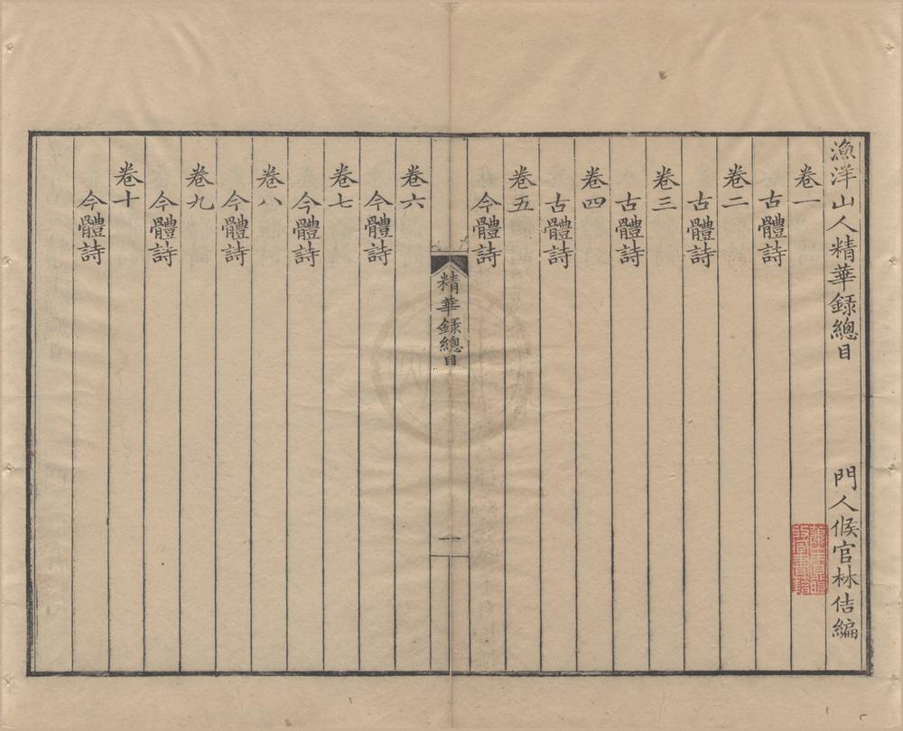 _渔洋山人精华录十卷__
