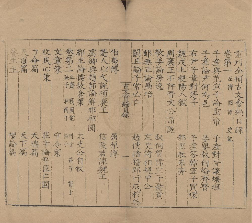 _重刊全补古文会编十二卷__