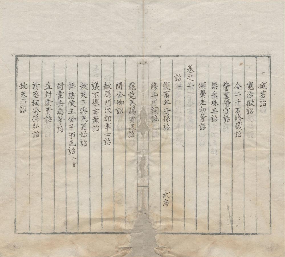 _西汉文类三十五卷目录二卷__