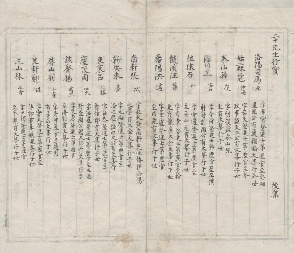 _二十先生回澜文鉴二十卷后集二十卷__