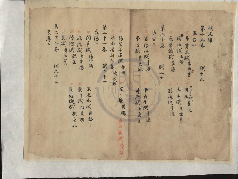 _明文海四百八十二卷目录三卷__