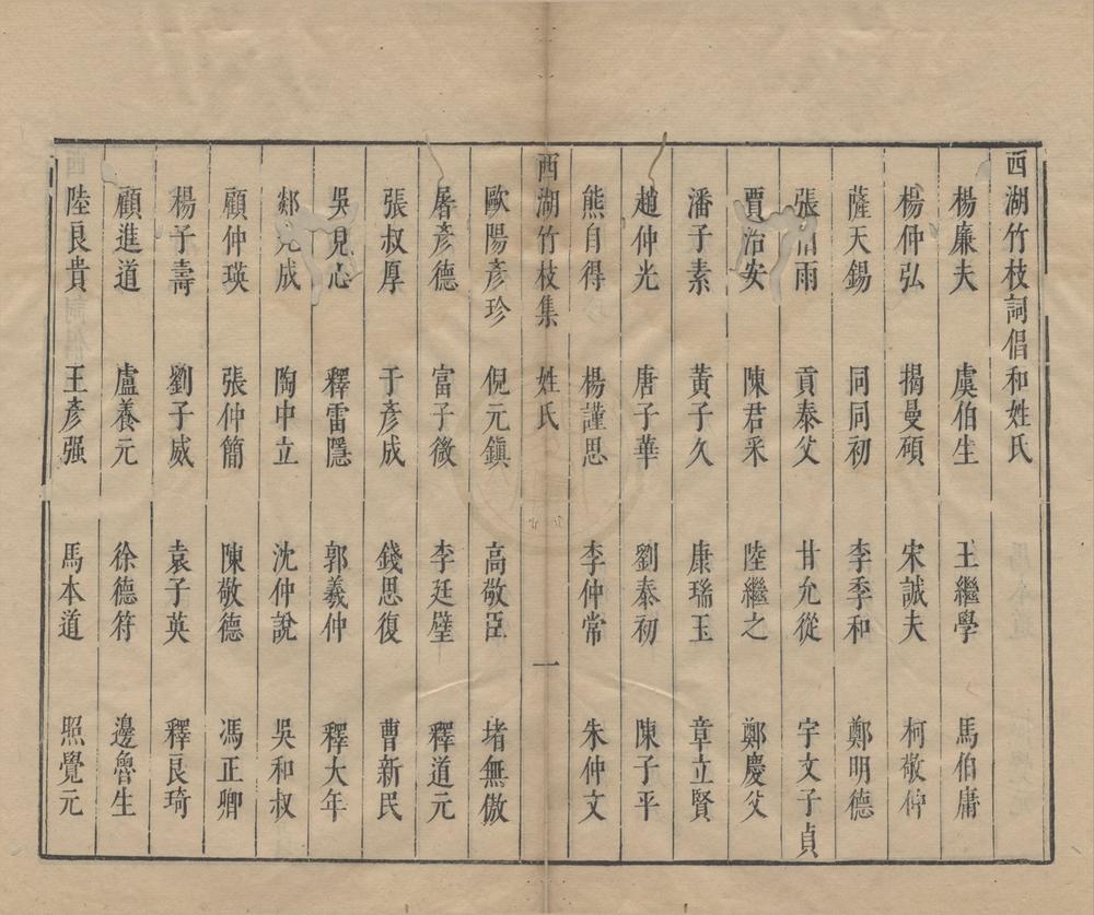 _西湖竹枝集一卷杨铁崖香奁集一卷__
