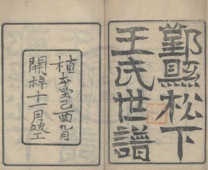 4135 浙江鄞州鄞县松下王氏世谱二十卷首一卷附一卷 0222174803 1.jpg