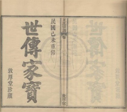 4138 浙江鄞县桃源王氏宗谱十六卷首一卷 0222174818 1.jpg