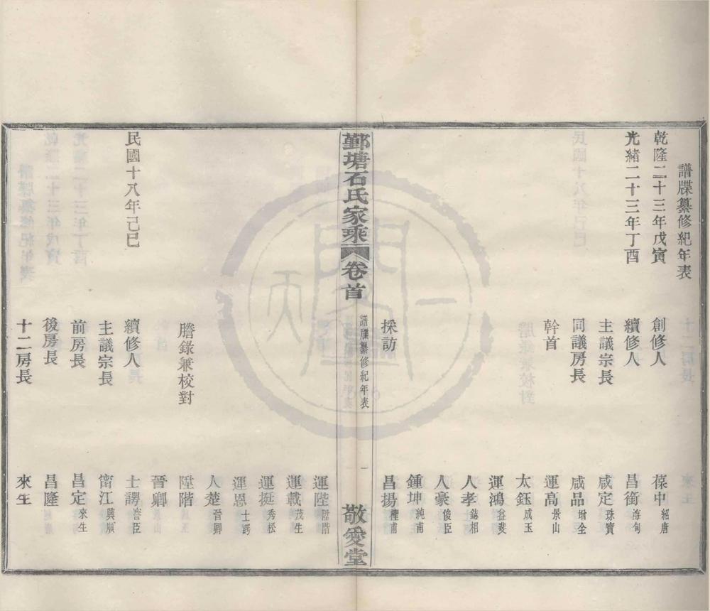 _鄞塘石氏宗谱五卷首一卷__