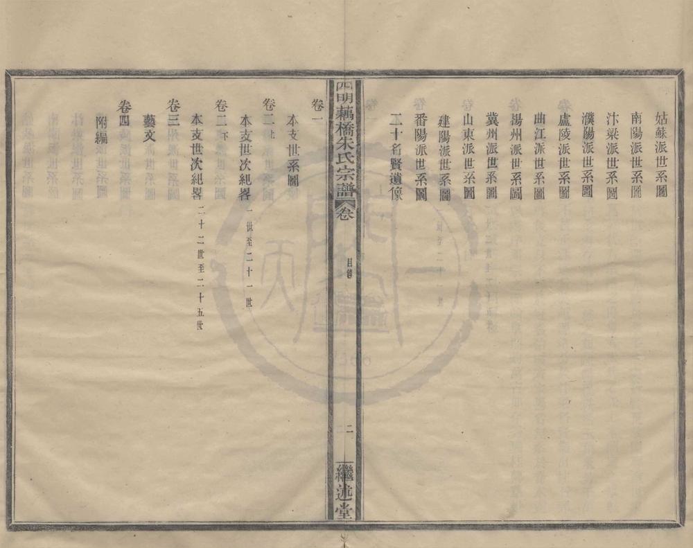 _(浙江鄞县)四明藕桥朱氏宗谱四卷首一卷__