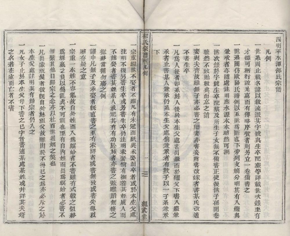 _(浙江鄞县)四明平水潭邵氏宗谱四卷__