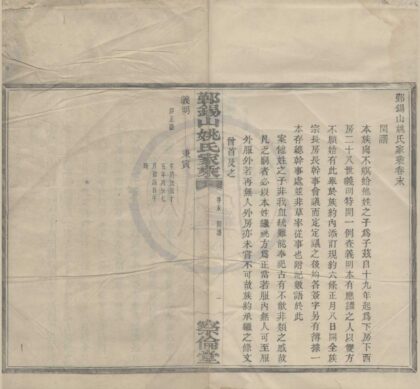 4260 浙江鄞县鄞锡山姚氏家乘二卷首一卷末一卷 0222175811 1.jpg