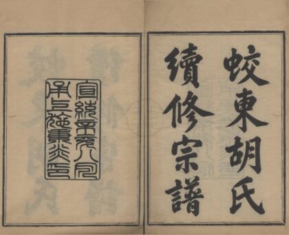 4289 浙江镇海蛟东胡氏重修宗谱四卷 0222180046 1.jpg