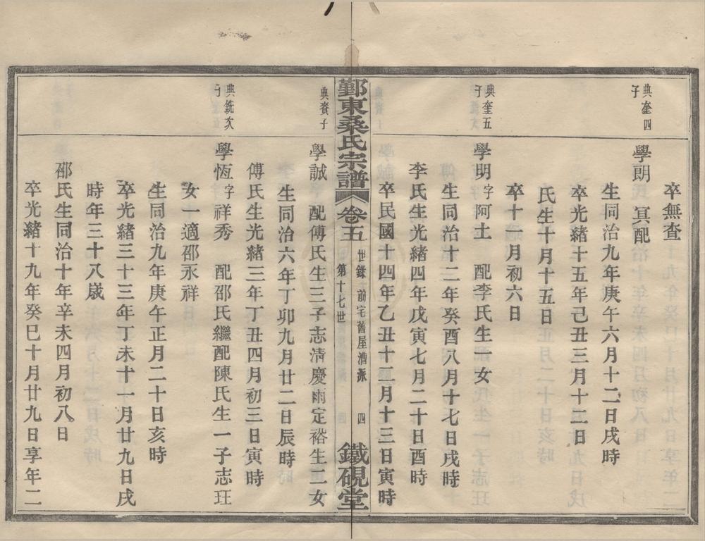 _(浙江鄞县)鄞东桑氏宗谱卷__