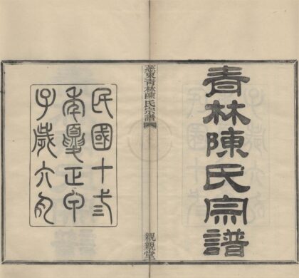 4346 浙江鄞县慈东青林陈氏宗谱九卷首一卷 0222180535 1.jpg