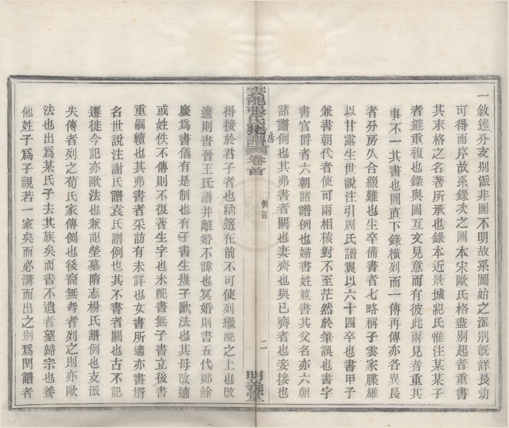 _(浙江鄞县)云龙张氏地房谱六卷首一卷末一卷__