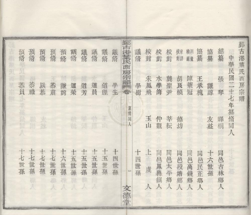 _(浙江鄞县)鄞古港叶氏西房宗谱十卷__