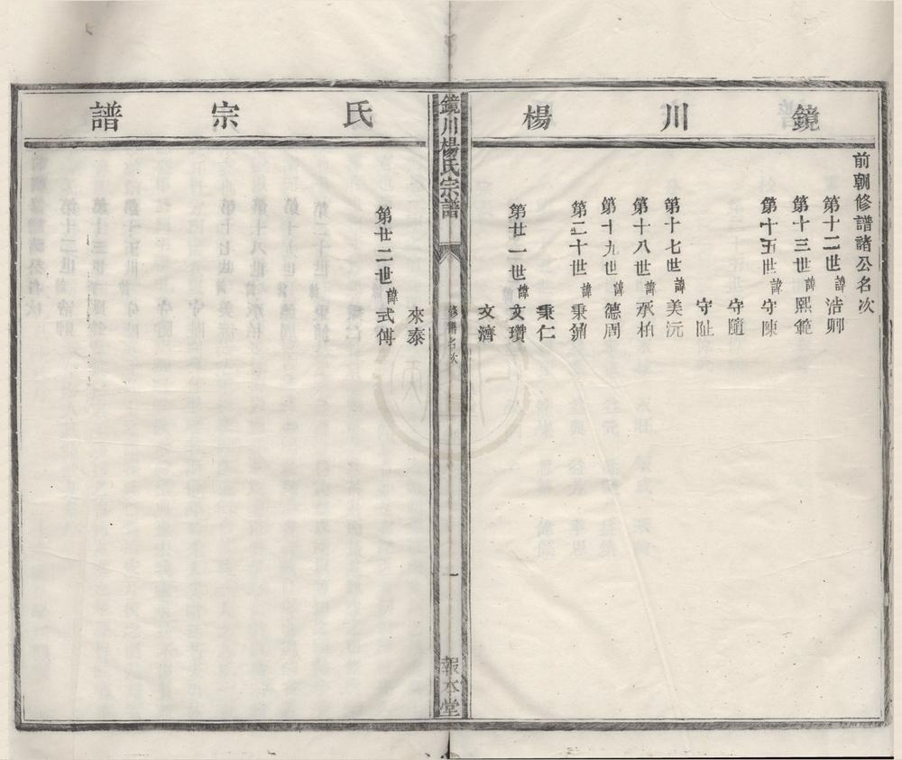 _(浙江鄞县)镜川杨氏宗谱二十六卷__