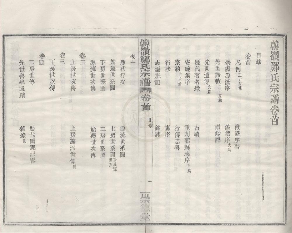 _(浙江鄞县)韩岭郑氏宗谱四卷首一卷__