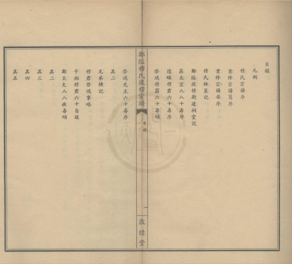 _(浙江鄞县)郑隘穆氏后穆宗谱不分卷__