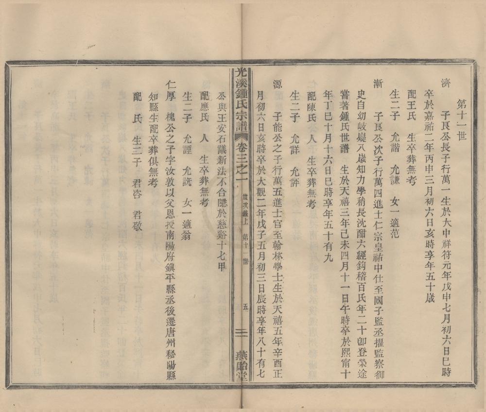 _(浙江鄞县)钟氏重修宗谱六卷首一卷末一卷__