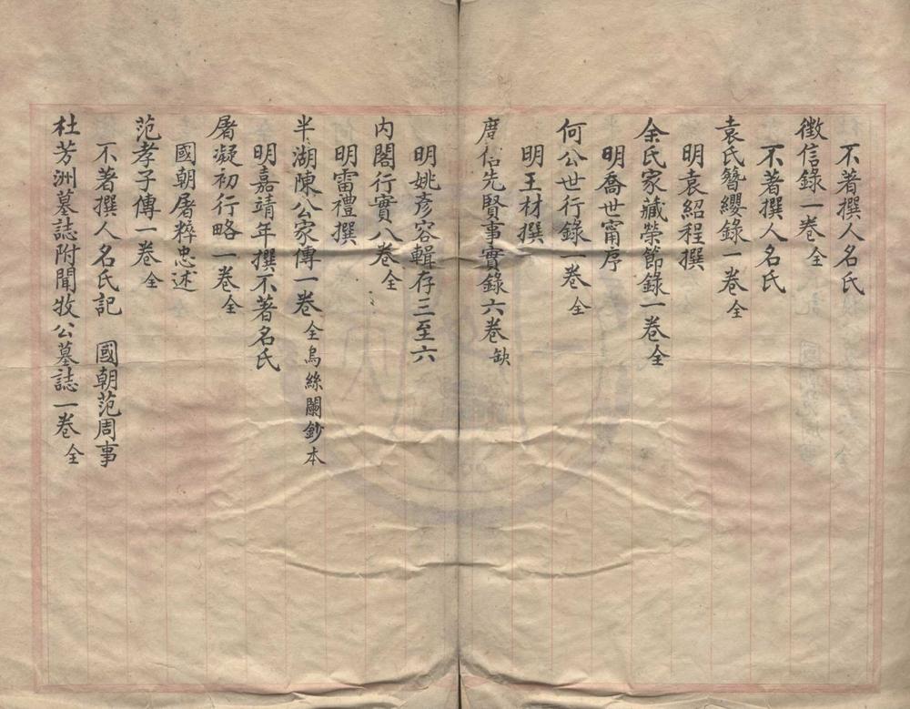 _天一阁见存书目稿十二卷__