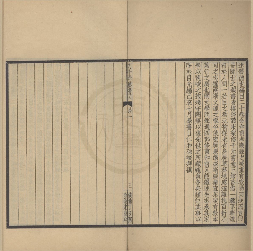 _八千卷楼书目二十卷__