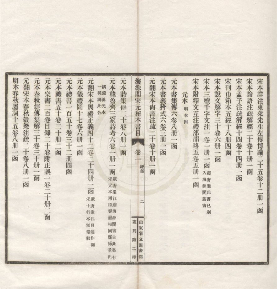 _海源阁宋元秘本书目四卷__