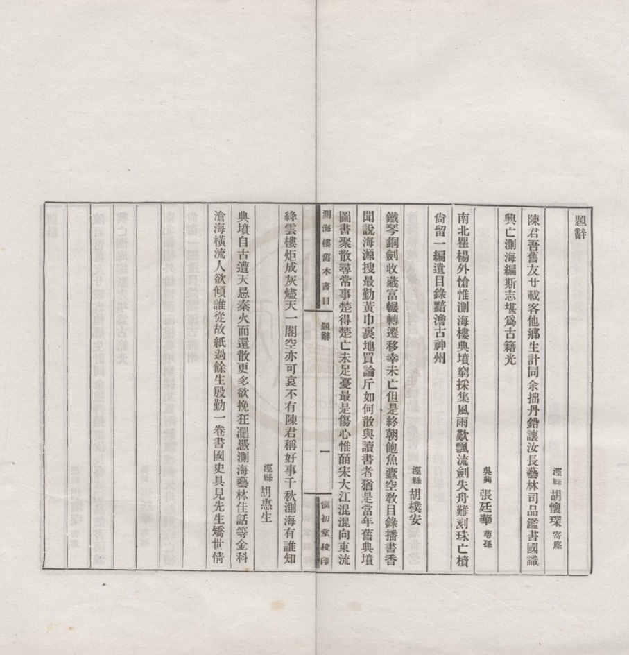 _测海楼旧本书目四卷附录一卷__