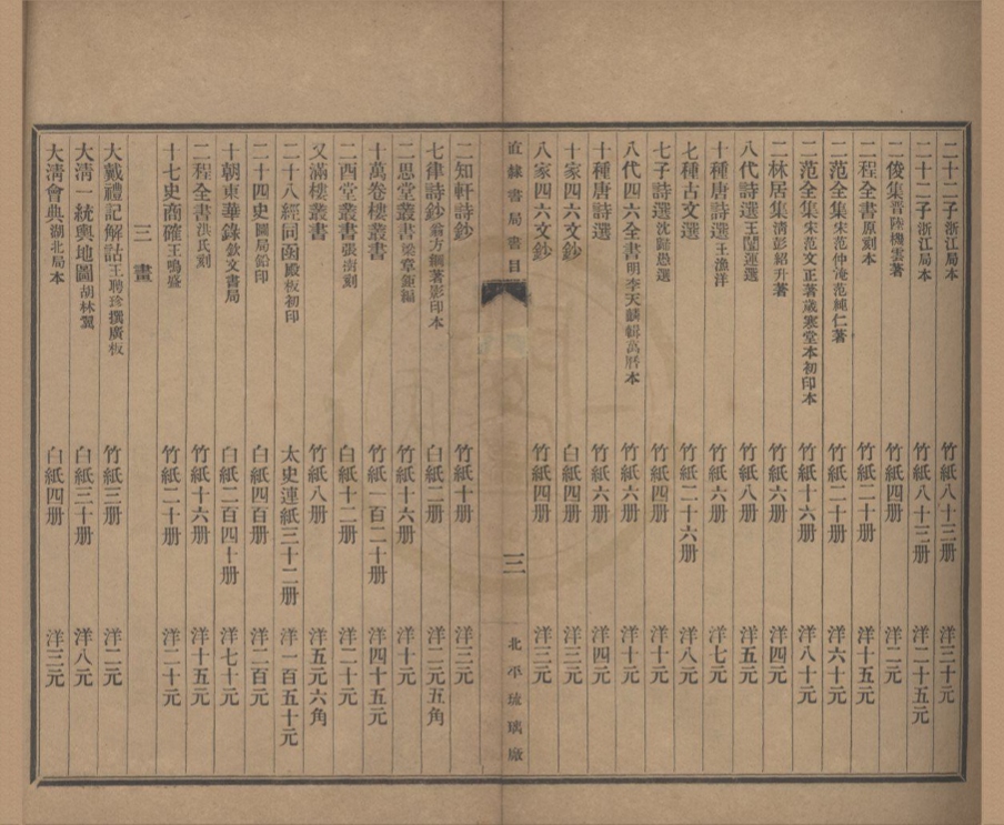 _直隶书局书目一卷__